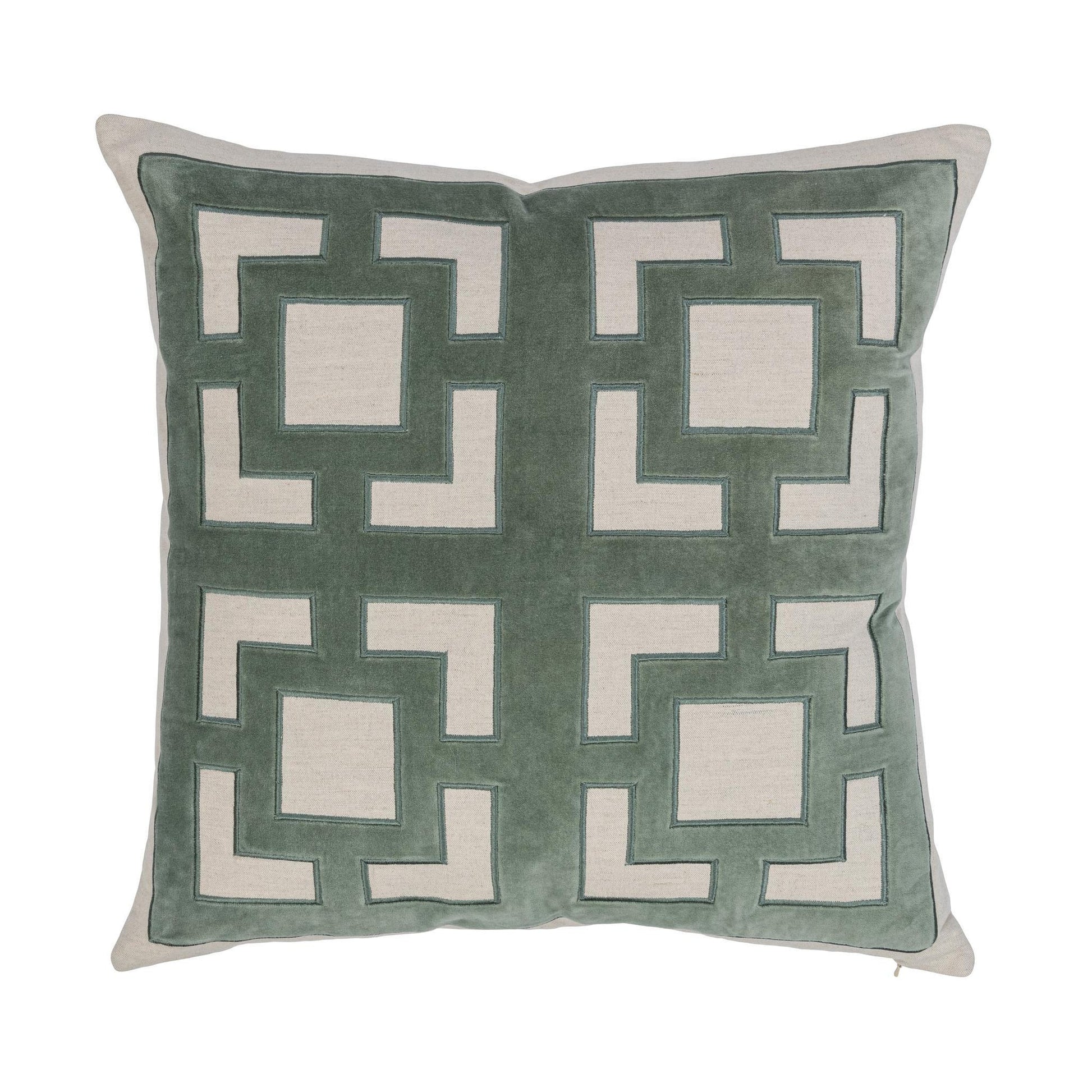 Jade Green 50% Cotton/50% Linen Pattern NV Corbin 22x22 Collection
