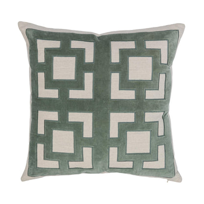 Jade Green 50% Cotton/50% Linen Pattern NV Corbin 22x22 Collection