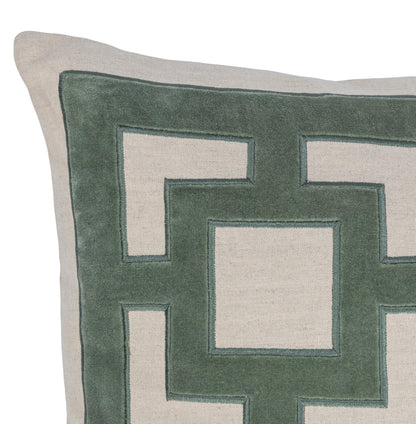 Jade Green 50% Cotton/50% Linen Pattern NV Corbin 22x22 Collection