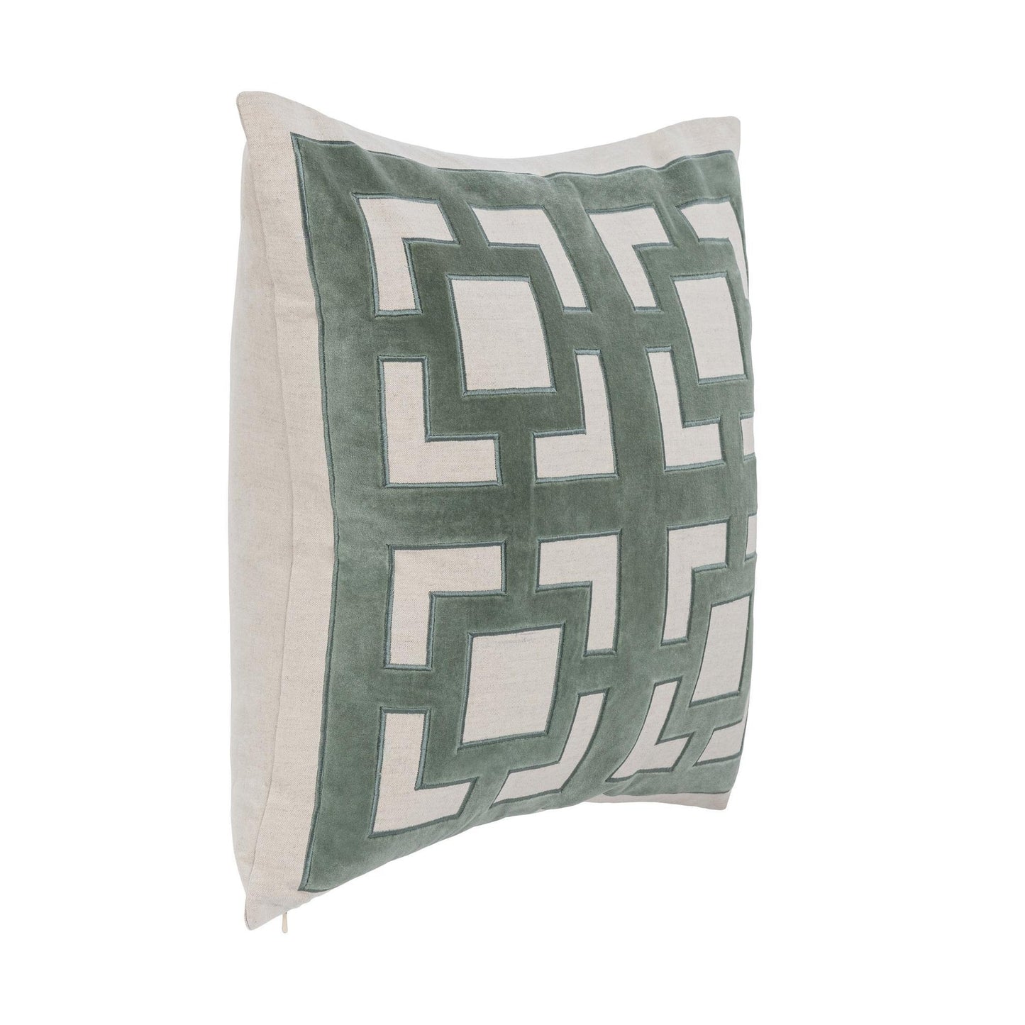 Jade Green 50% Cotton/50% Linen Pattern NV Corbin 22x22 Collection