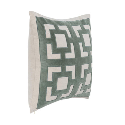 Jade Green 50% Cotton/50% Linen Pattern NV Corbin 22x22 Collection