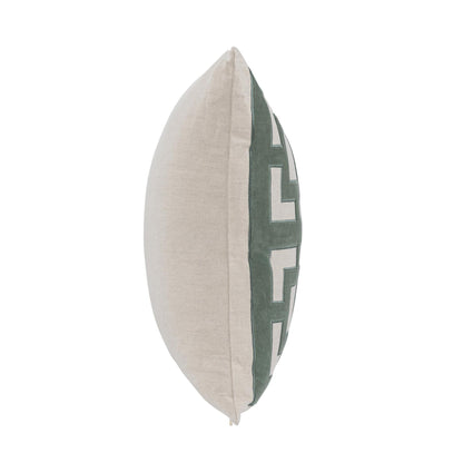 Jade Green 50% Cotton/50% Linen Pattern NV Corbin 22x22 Collection