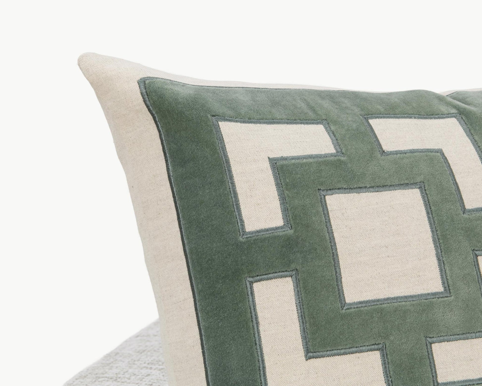 Jade Green 50% Cotton/50% Linen Pattern NV Corbin 22x22 Collection