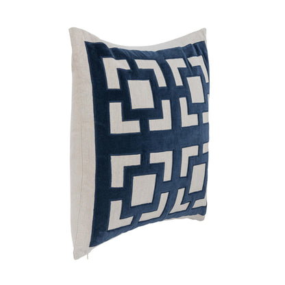 Navy Blue 50% Cotton/50% Linen Pattern NV Corbin 22x22 Collection