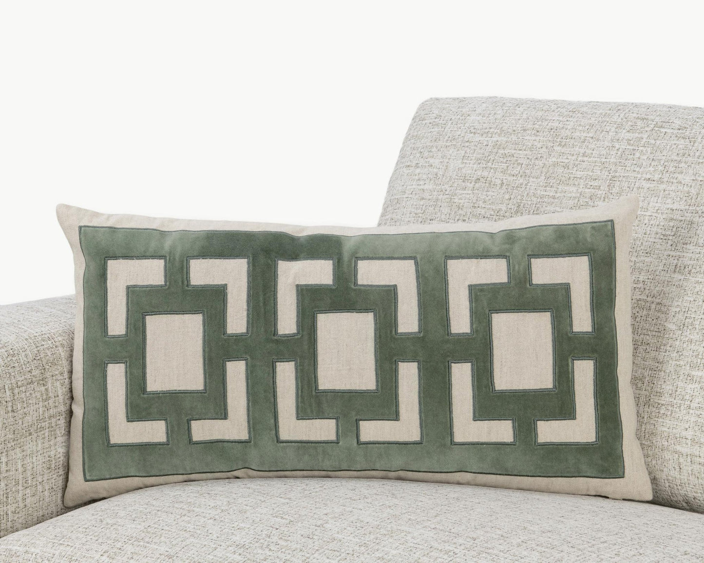 Jade Green 50% Cotton/50% Linen Pattern NV Corbin 14x26 Collection