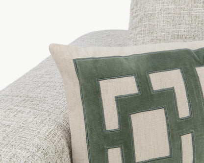Jade Green 50% Cotton/50% Linen Pattern NV Corbin 14x26 Collection