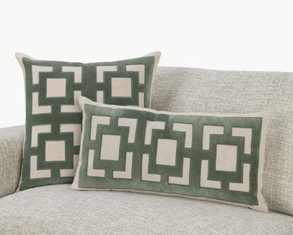 Jade Green 50% Cotton/50% Linen Pattern NV Corbin 14x26 Collection