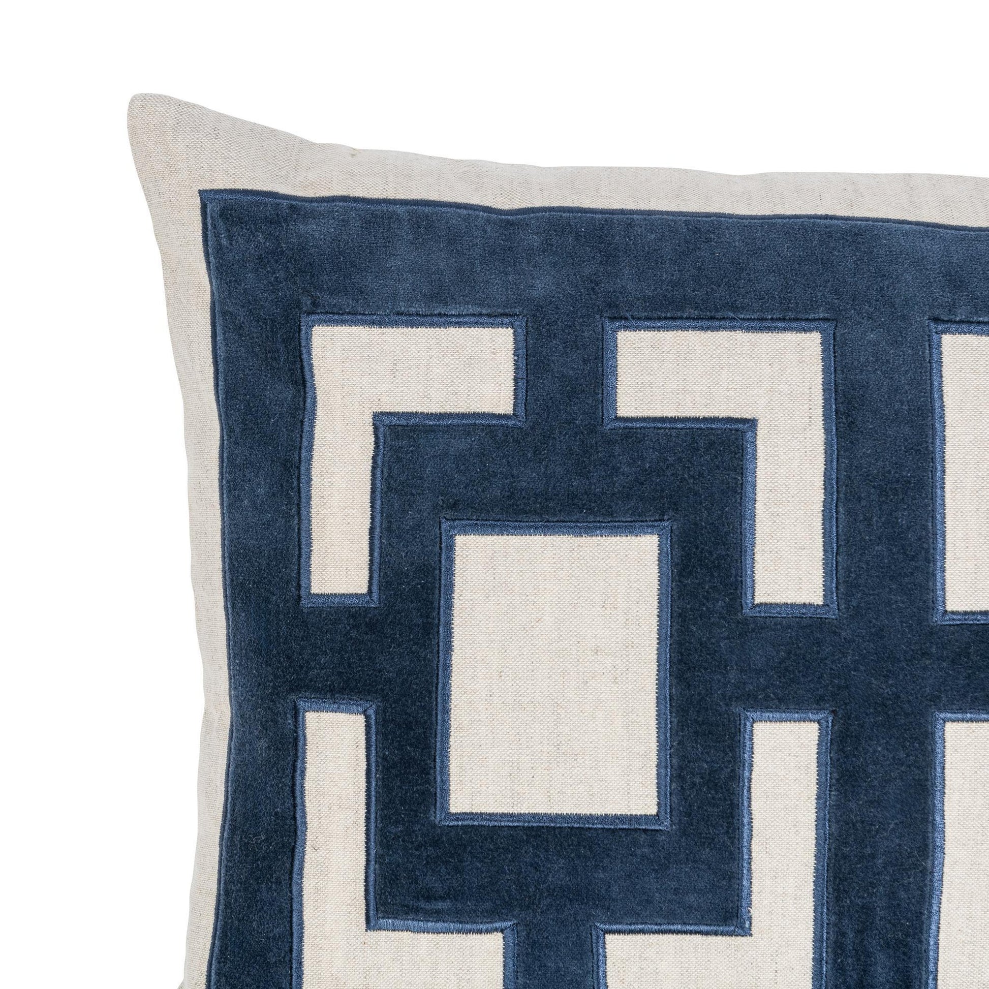 Navy Blue 50% Cotton/50% Linen Pattern NV Corbin 14x26 Collection