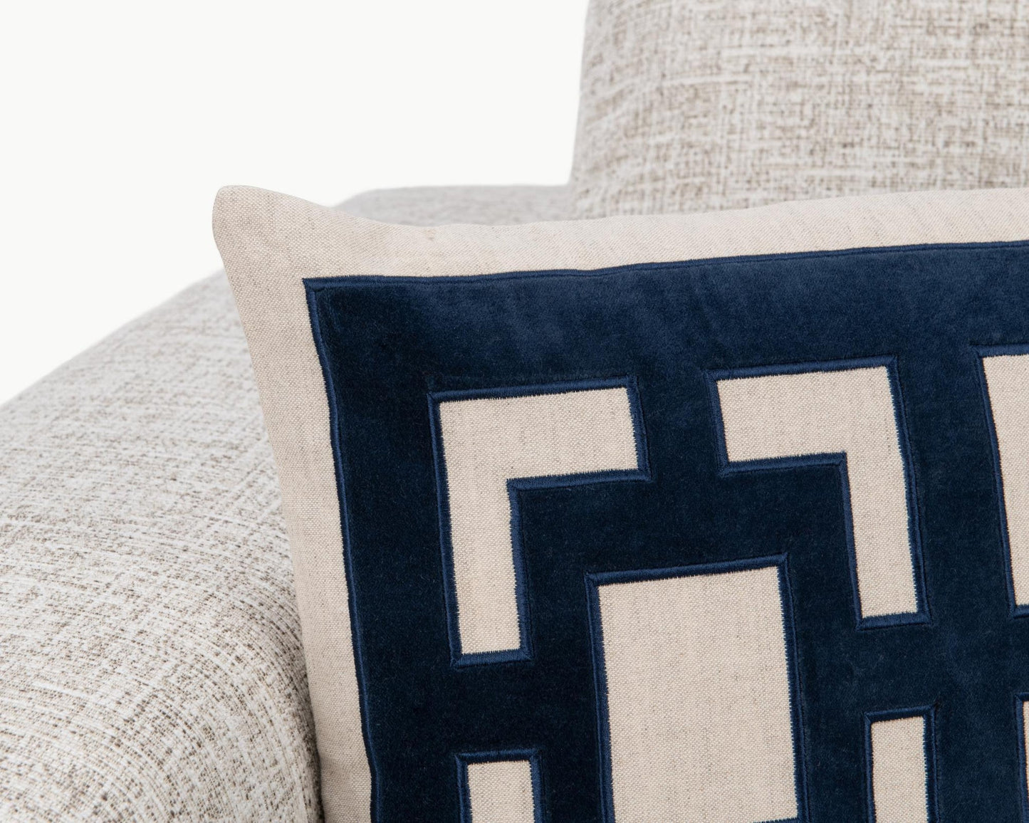 Navy Blue 50% Cotton/50% Linen Pattern NV Corbin 14x26 Collection