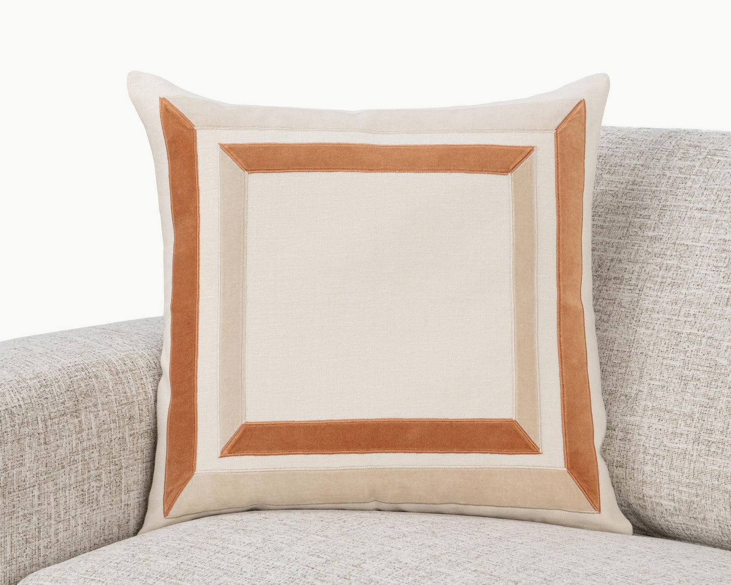 Ivory/Natural 100% Linen Pattern NV Maybrook 22x22 Collection