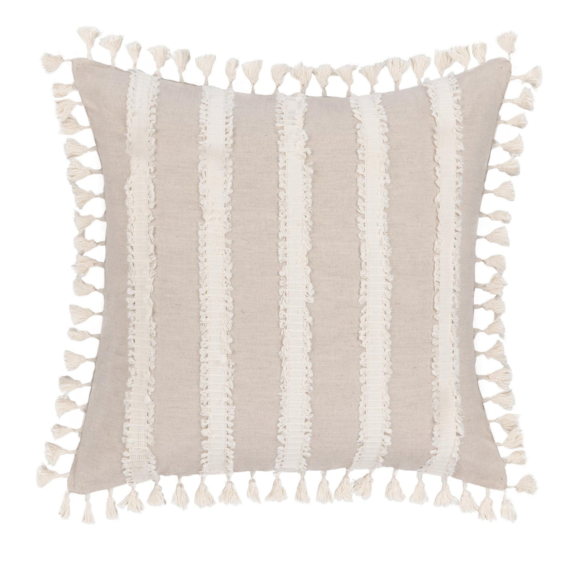 Natural/Ivory 50% Cotton/50% Linen Pattern TQ Edisto Multiple Sizes Collection