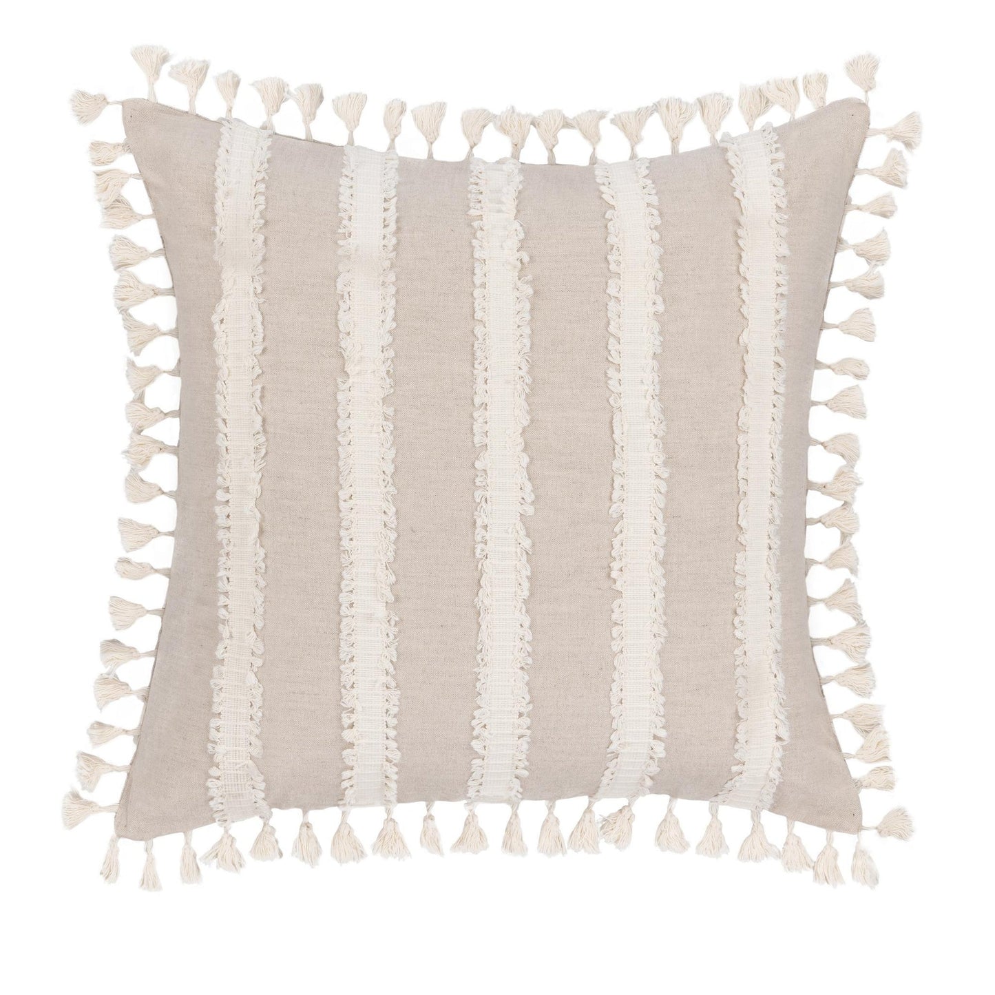 Natural/Ivory 50% Cotton/50% Linen Pattern TQ Edisto Multiple Sizes Collection