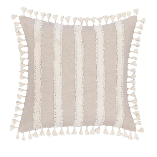 Natural/Ivory 50% Cotton/50% Linen Pattern TQ Edisto Multiple Sizes Collection