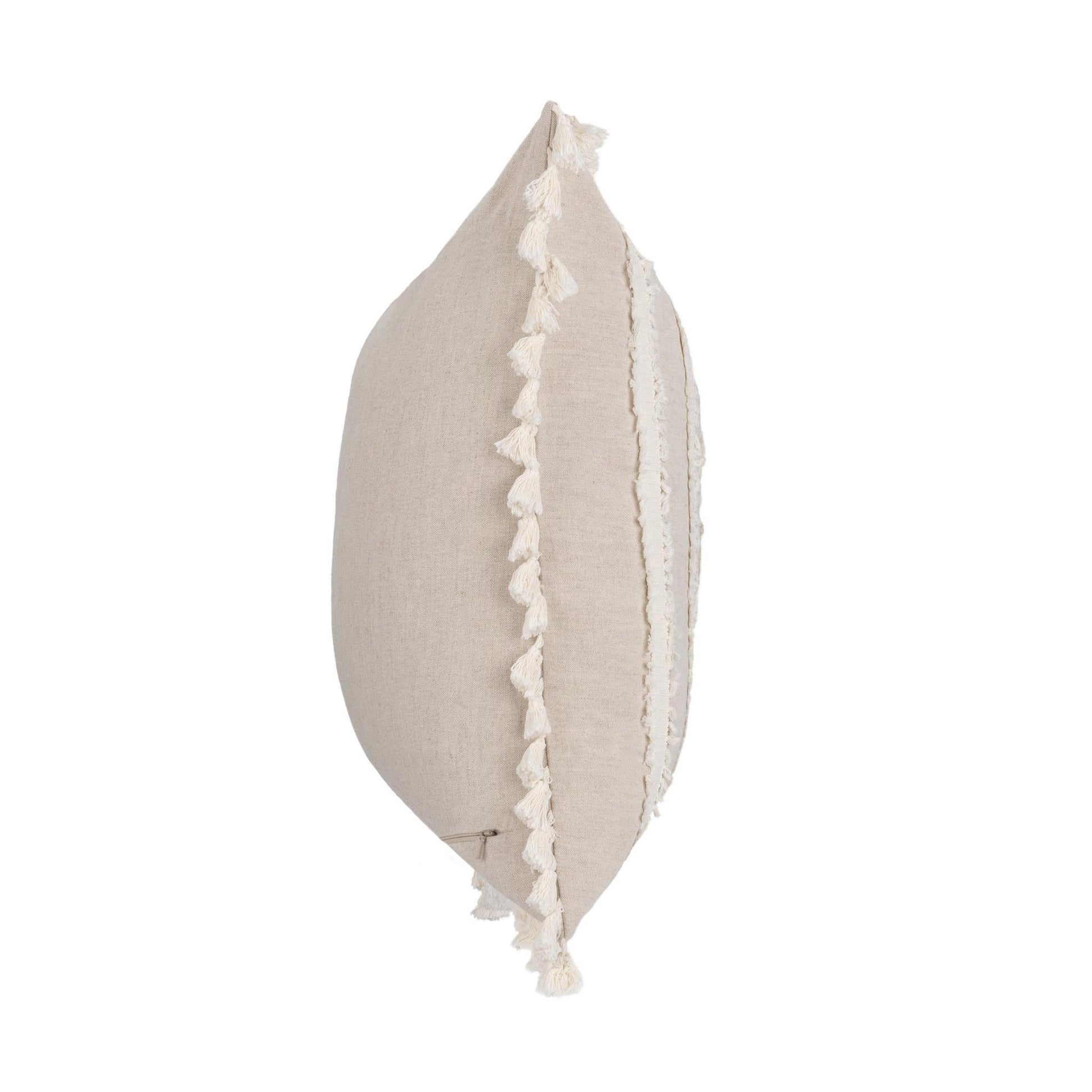 Natural/Ivory 50% Cotton/50% Linen Pattern TQ Edisto Multiple Sizes Collection
