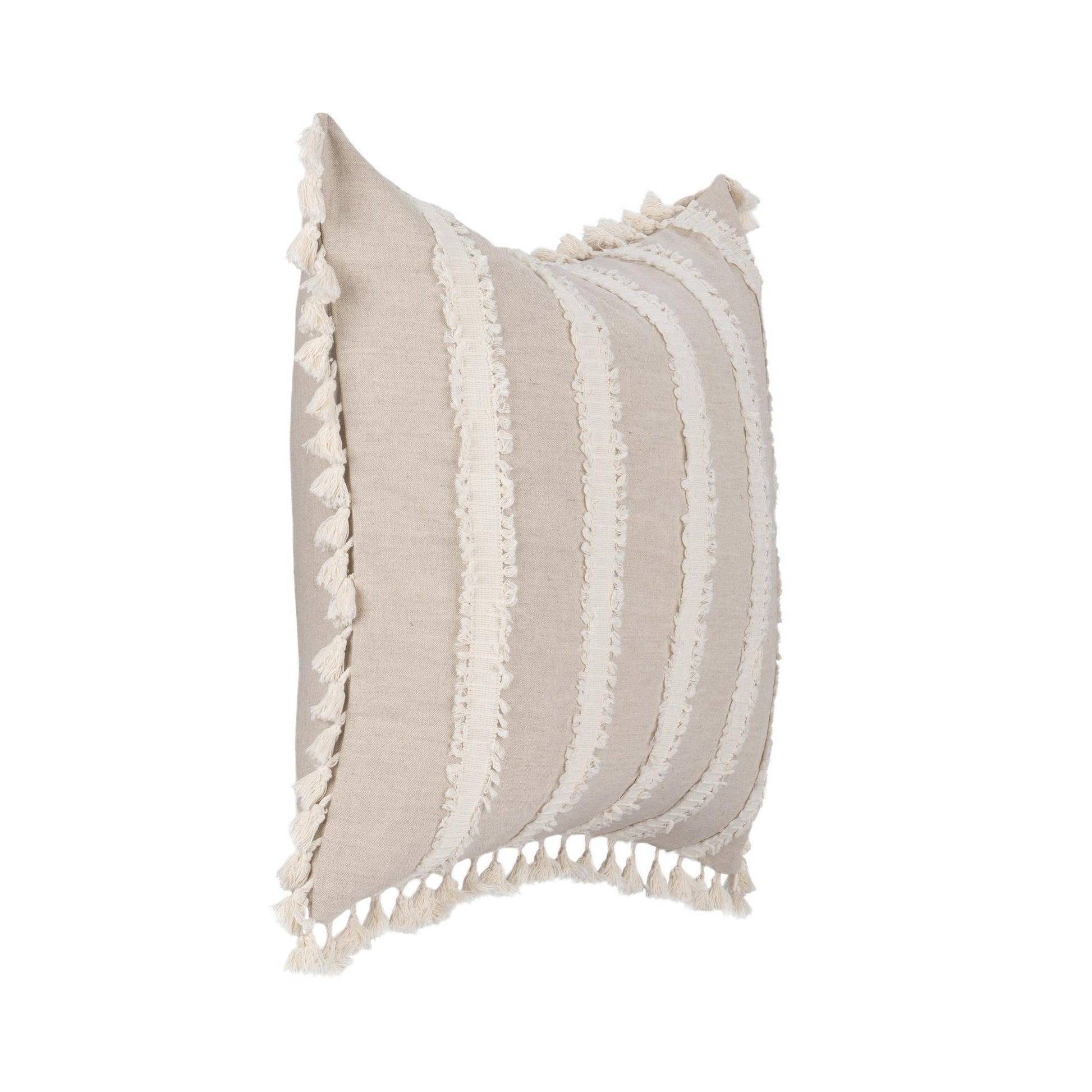 Natural/Ivory 50% Cotton/50% Linen Pattern TQ Edisto Multiple Sizes Collection