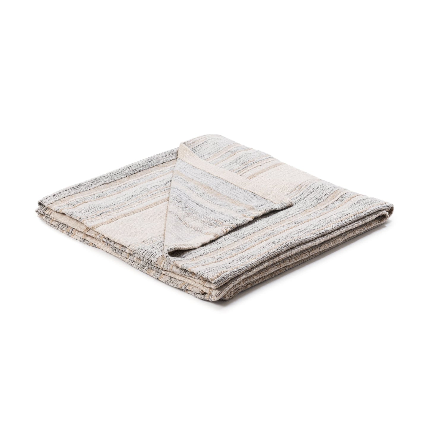 Ivory Multi 100% Cotton Blankets & Throw TC Rockport Throw 50x70 Collection
