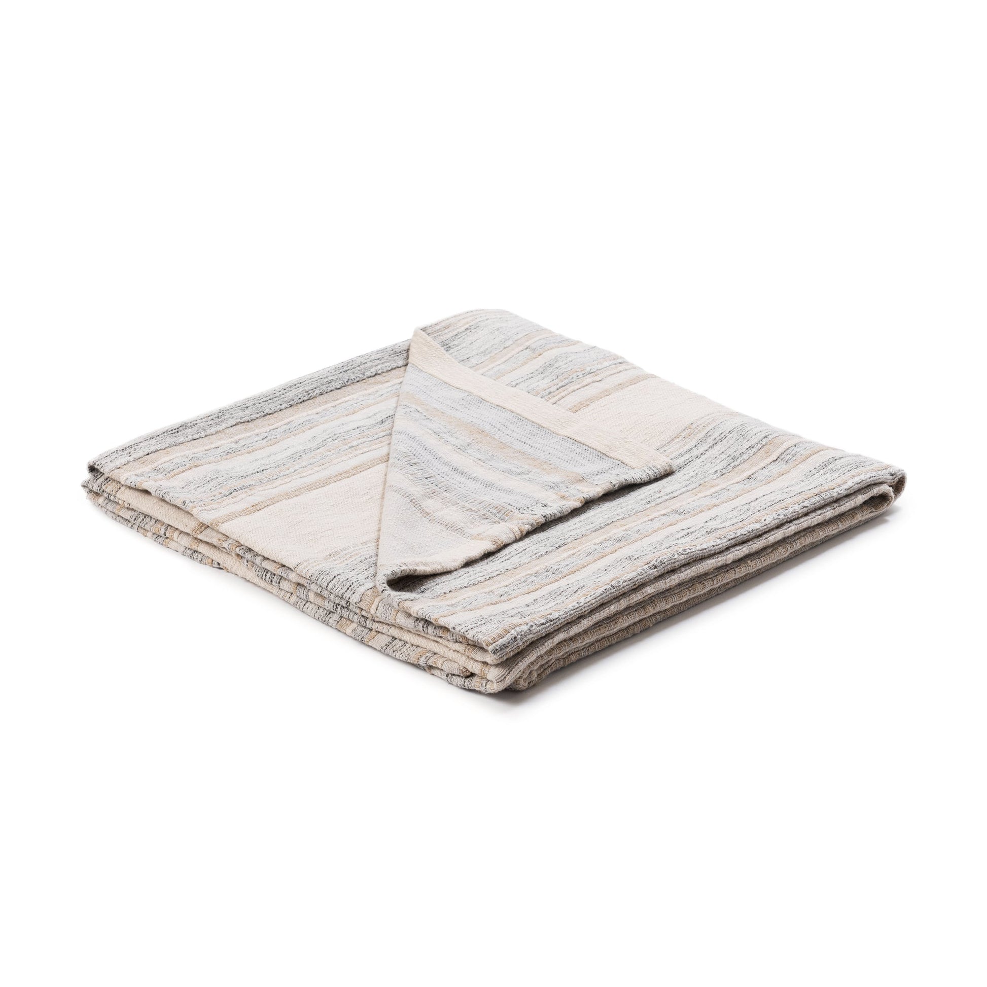 Ivory Multi 100% Cotton Blankets & Throw TC Rockport Throw 50x70 Collection
