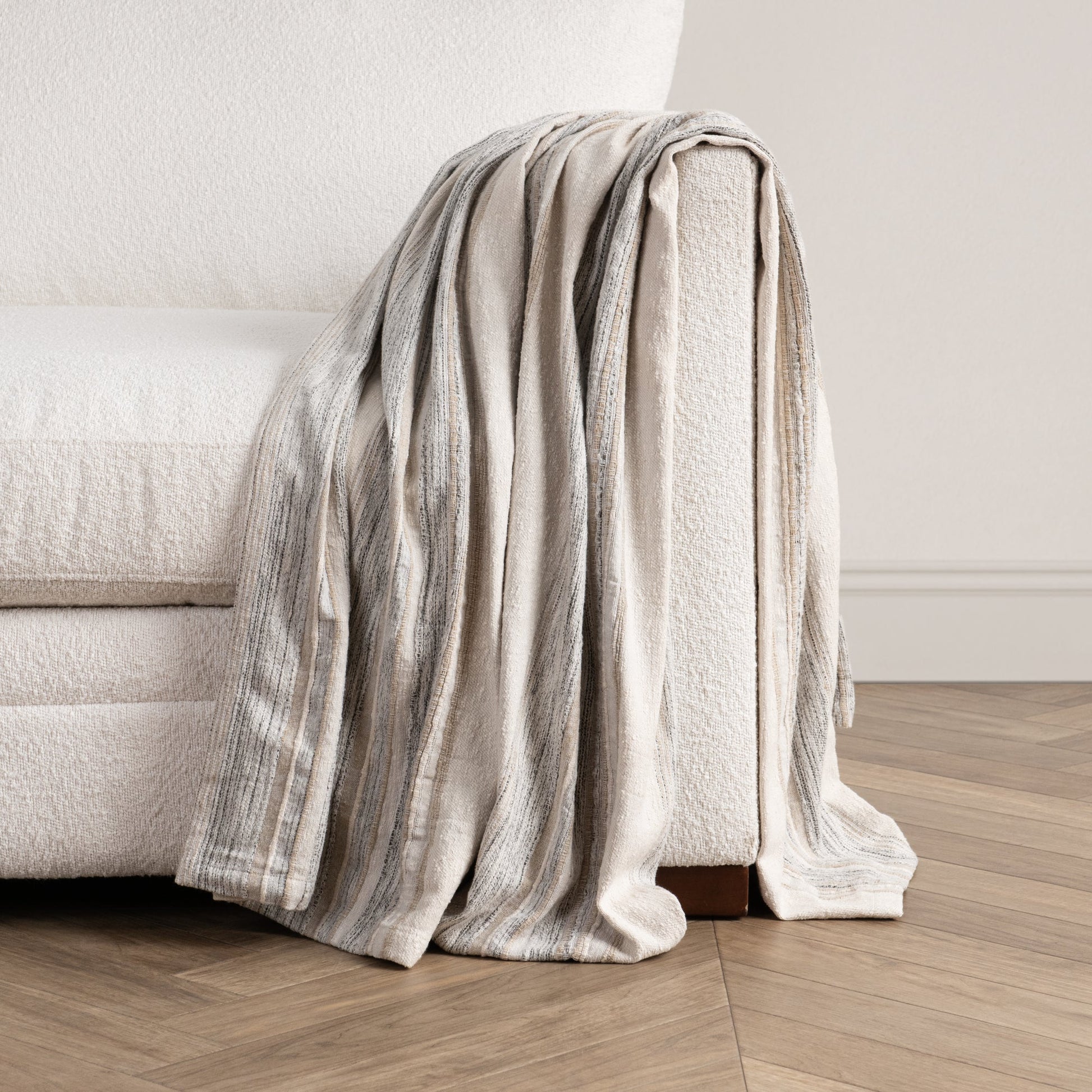 Ivory Multi 100% Cotton Blankets & Throw TC Rockport Throw 50x70 Collection