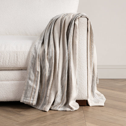 Ivory Multi 100% Cotton Blankets & Throw TC Rockport Throw 50x70 Collection