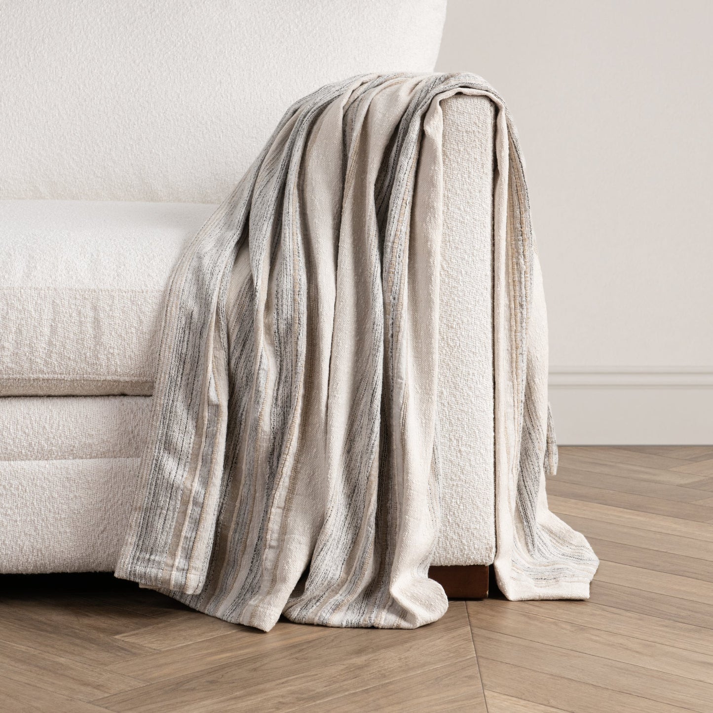 Ivory Multi 100% Cotton Blankets & Throw TC Rockport Throw 50x70 Collection