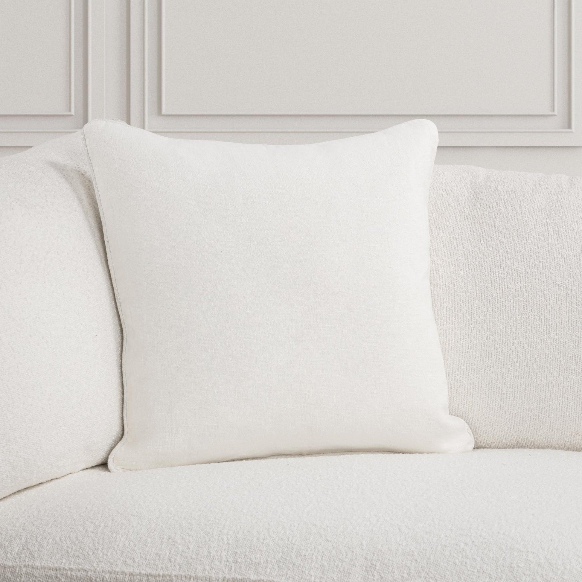 Ivory 100% Linen Solid SLD Bedford Linen 22x22 Collection