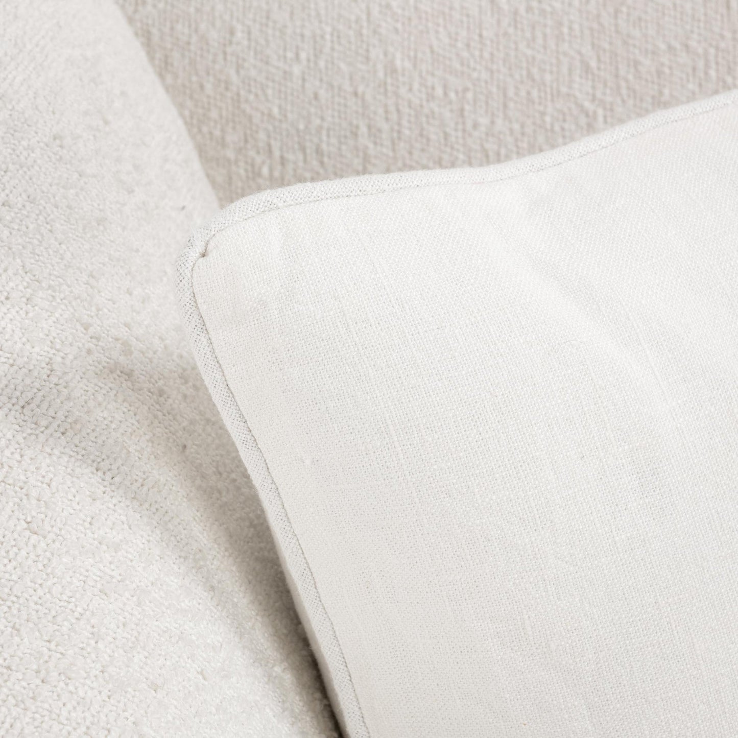 Ivory 100% Linen Solid SLD Bedford Linen 22x22 Collection