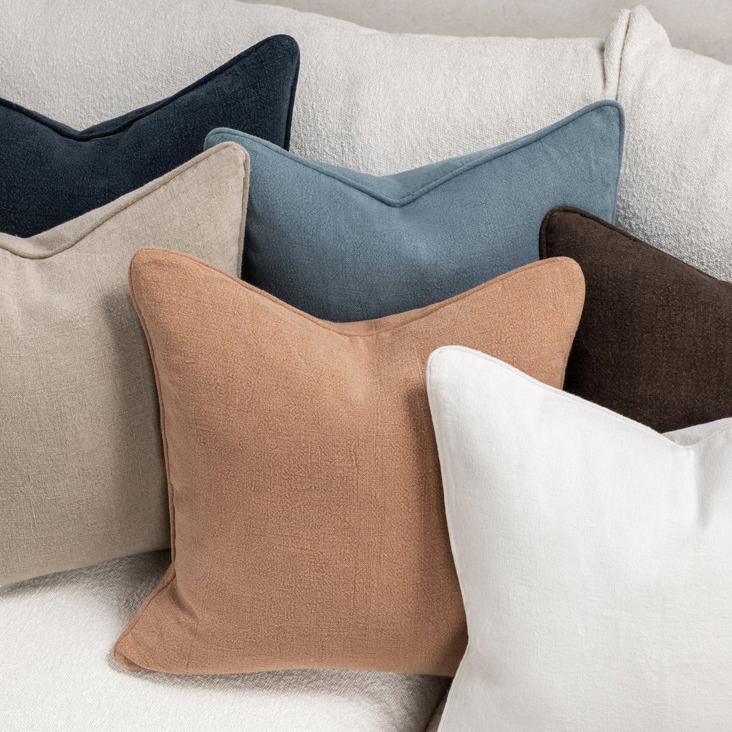 Natural 100% Linen Solid SLD Bedford Linen 22x22 Collection