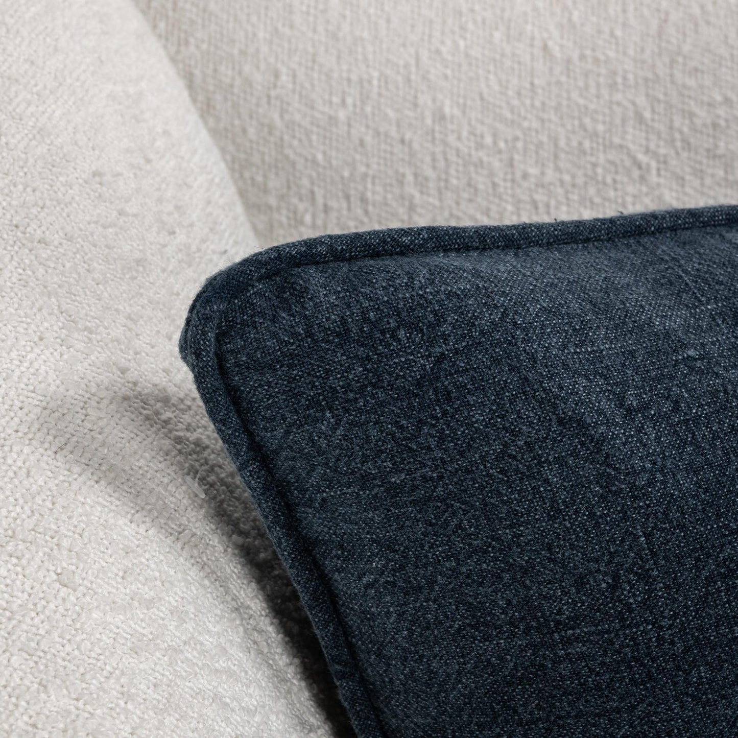 Indigo 100% Linen Solid SLD Bedford Linen 22x22 Collection