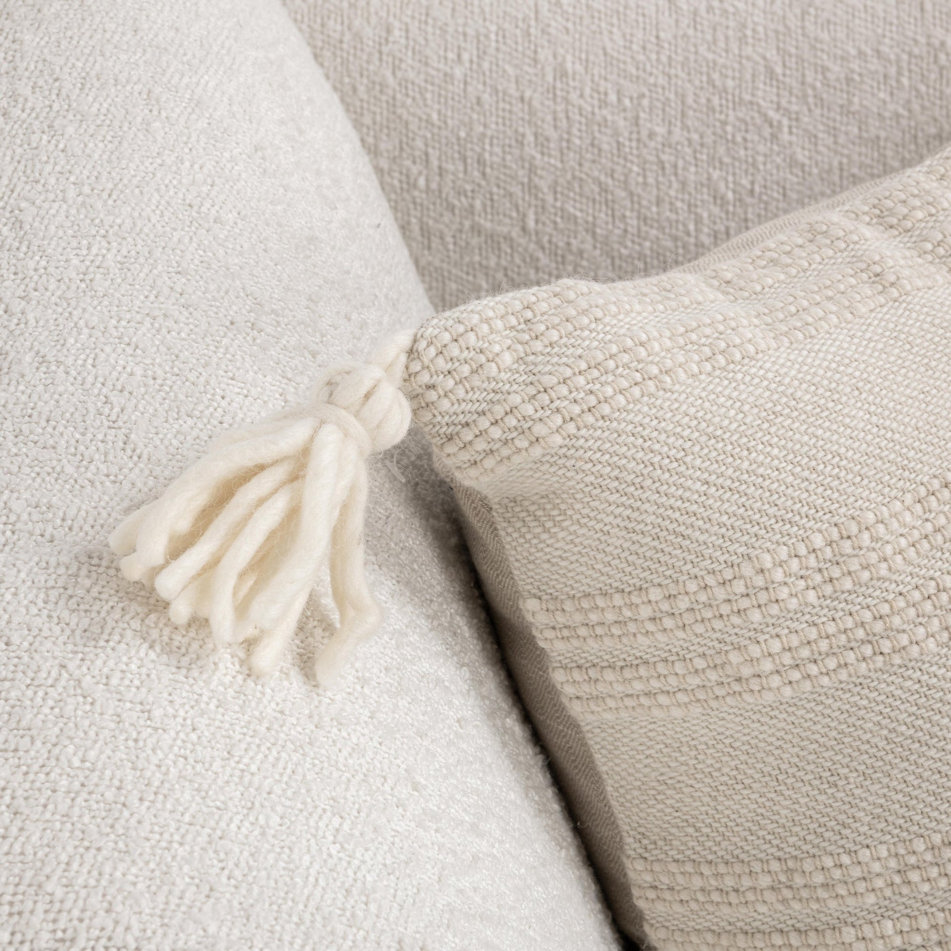 Natural/Ivory 100% Wool Pattern TQ York Multiple Sizes Collection