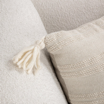Natural/Ivory 100% Wool Pattern TQ York Multiple Sizes Collection