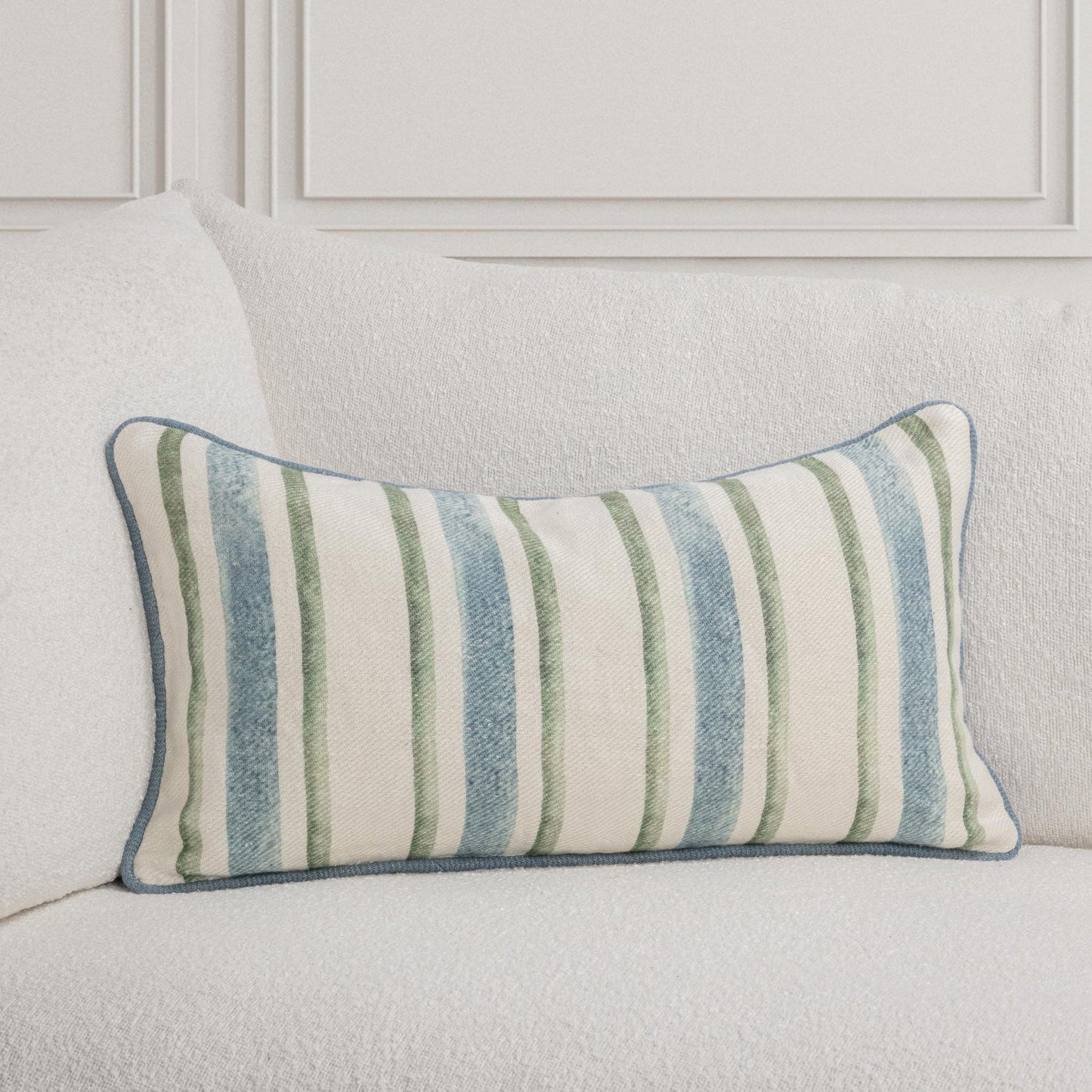 Ivory Multi 100% Linen Twill Pattern TQ Harbor Multiple Sizes Collection