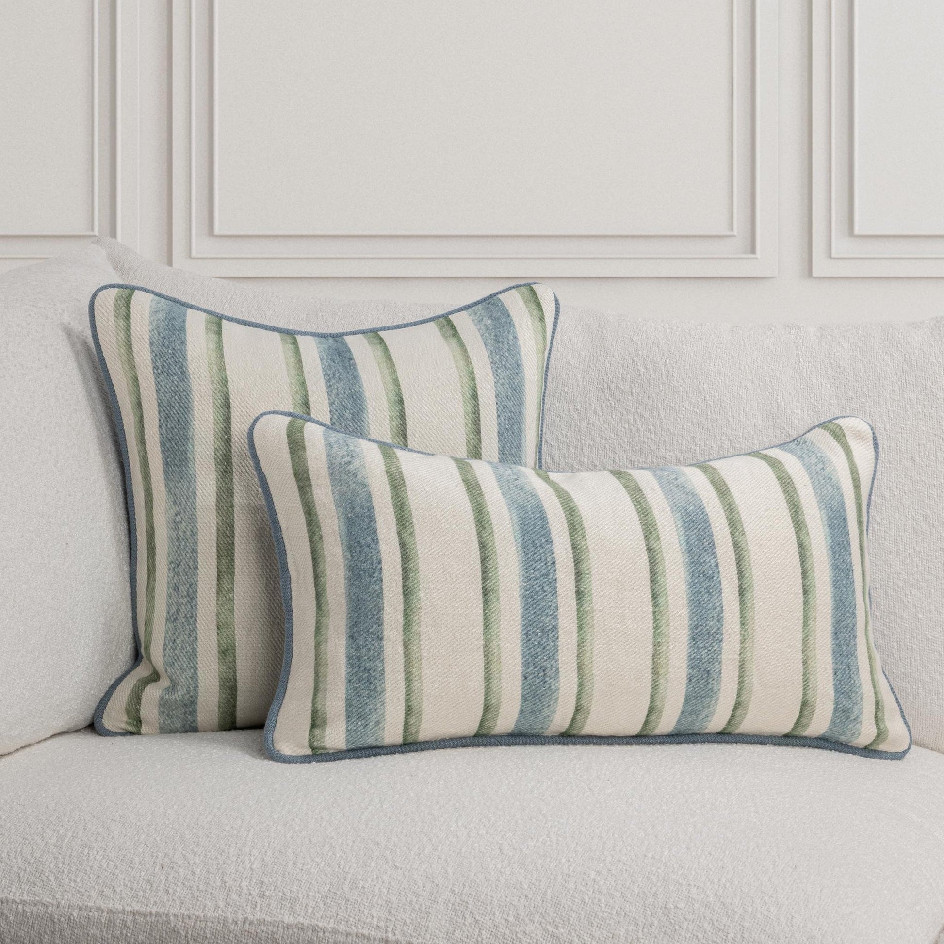 Ivory Multi 100% Linen Twill Pattern TQ Harbor Multiple Sizes Collection