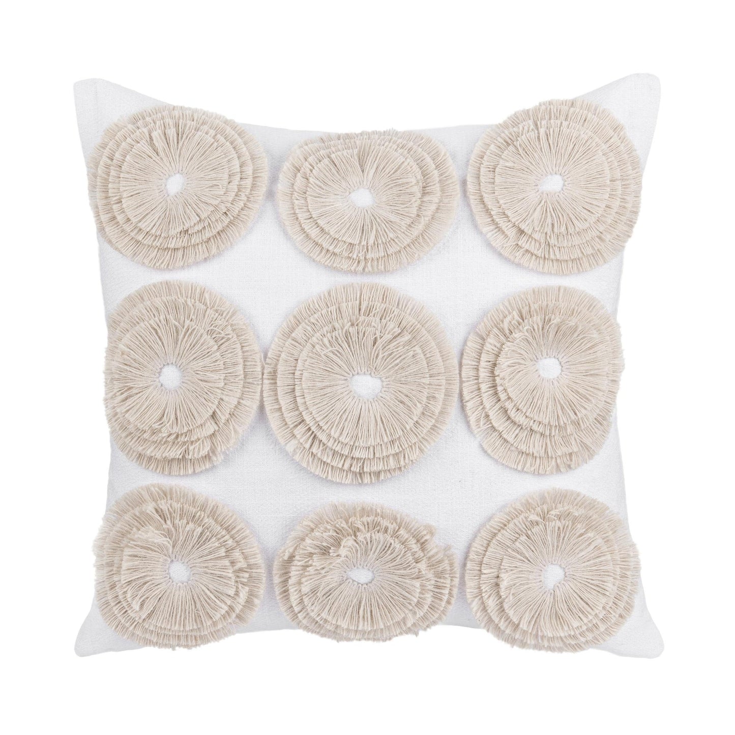 Ivory 100% Cotton Pattern Halston 22x22 Collection