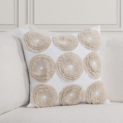 Ivory 100% Cotton Pattern Halston 22x22 Collection