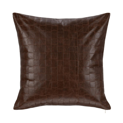 Brown 100% Leather/ 50% Cotton Pattern TQ Leather Seston 20x20 Collection