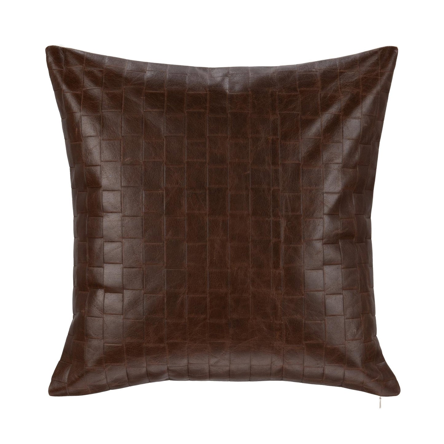 Brown 100% Leather/ 50% Cotton Pattern TQ Leather Seston 20x20 Collection