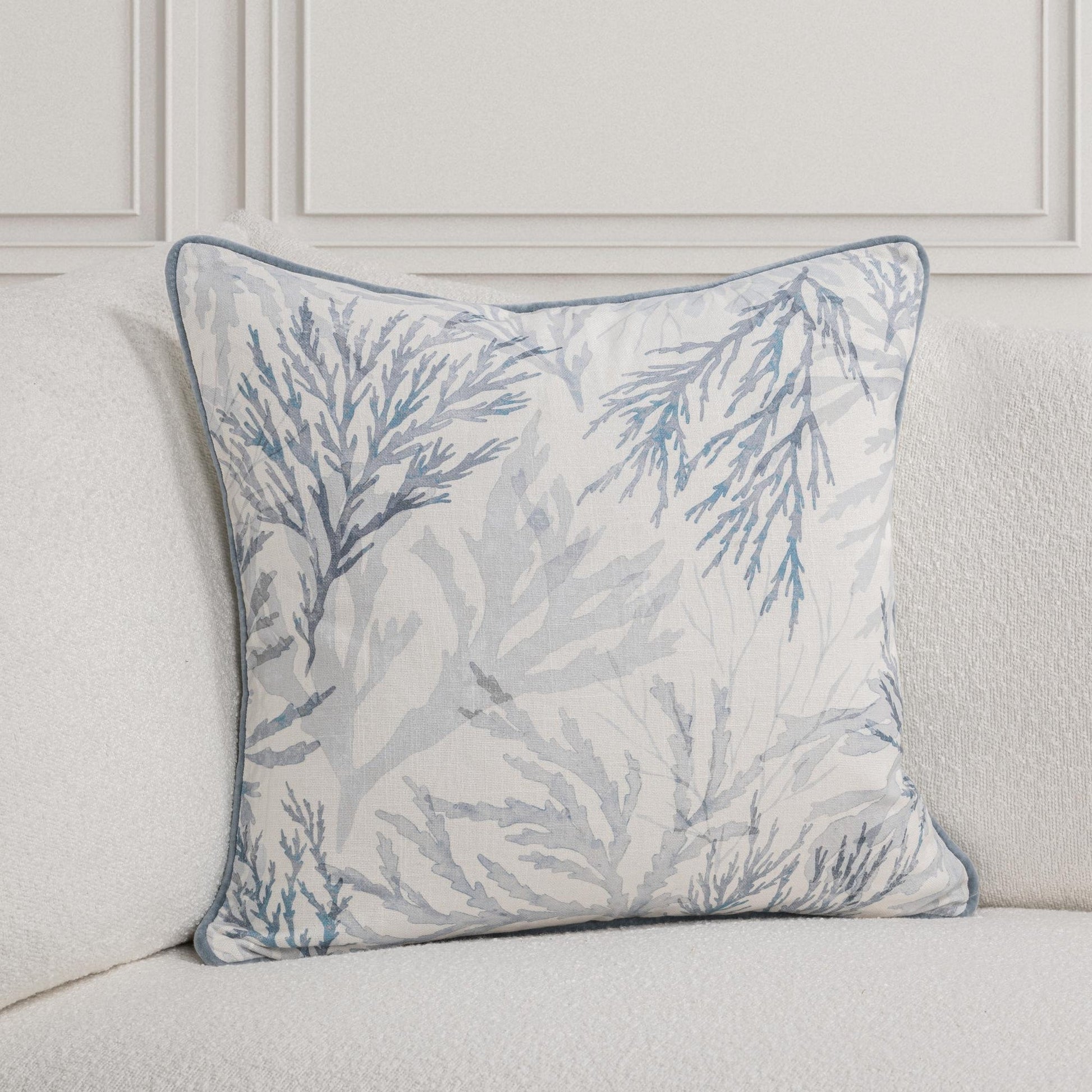 Blue 100% Cotton Pattern TQ Lessonia 22x22 Collection