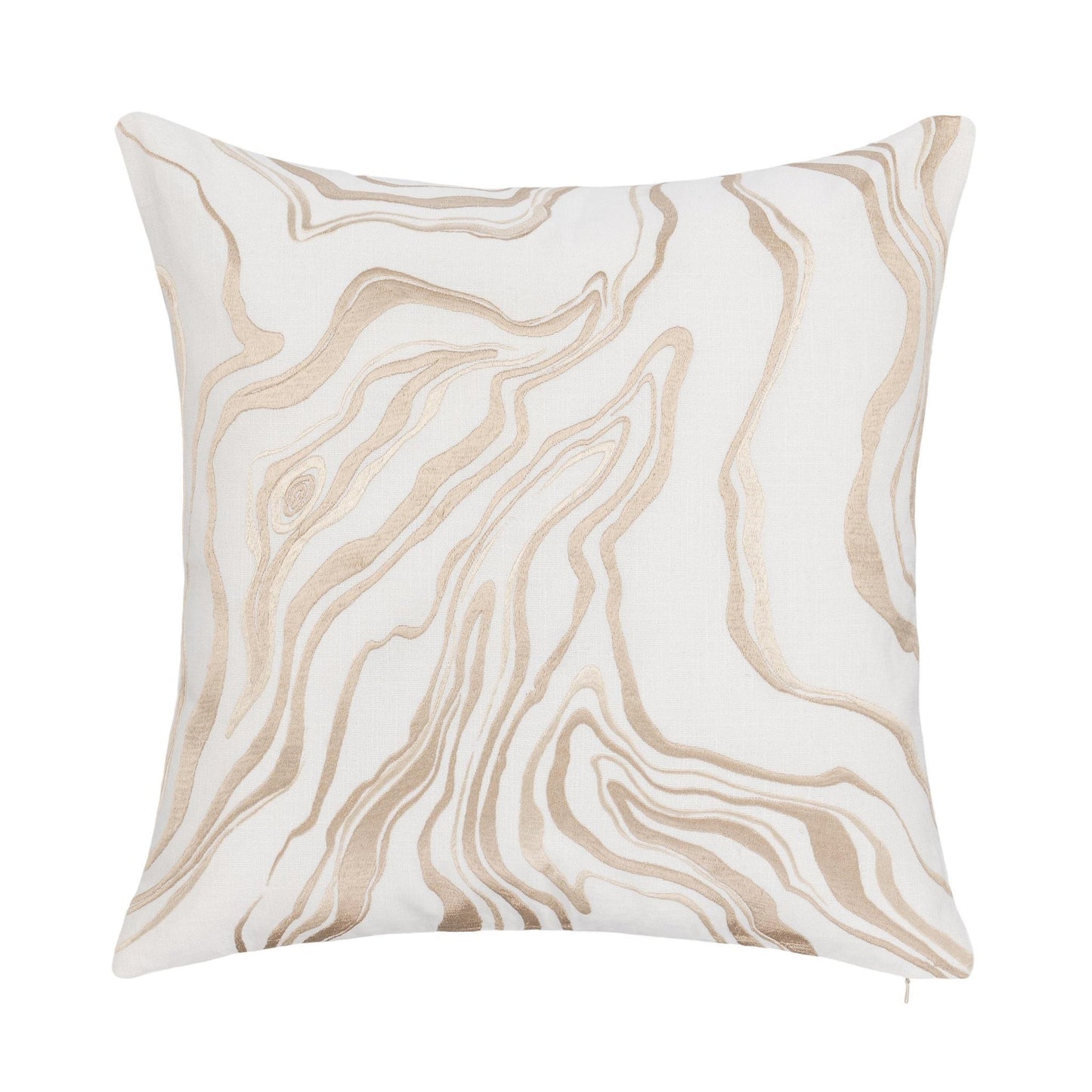 Ivory/Natural 100% Cotton/ 50% Cotton Pattern TQ Drift 22x22 Collection