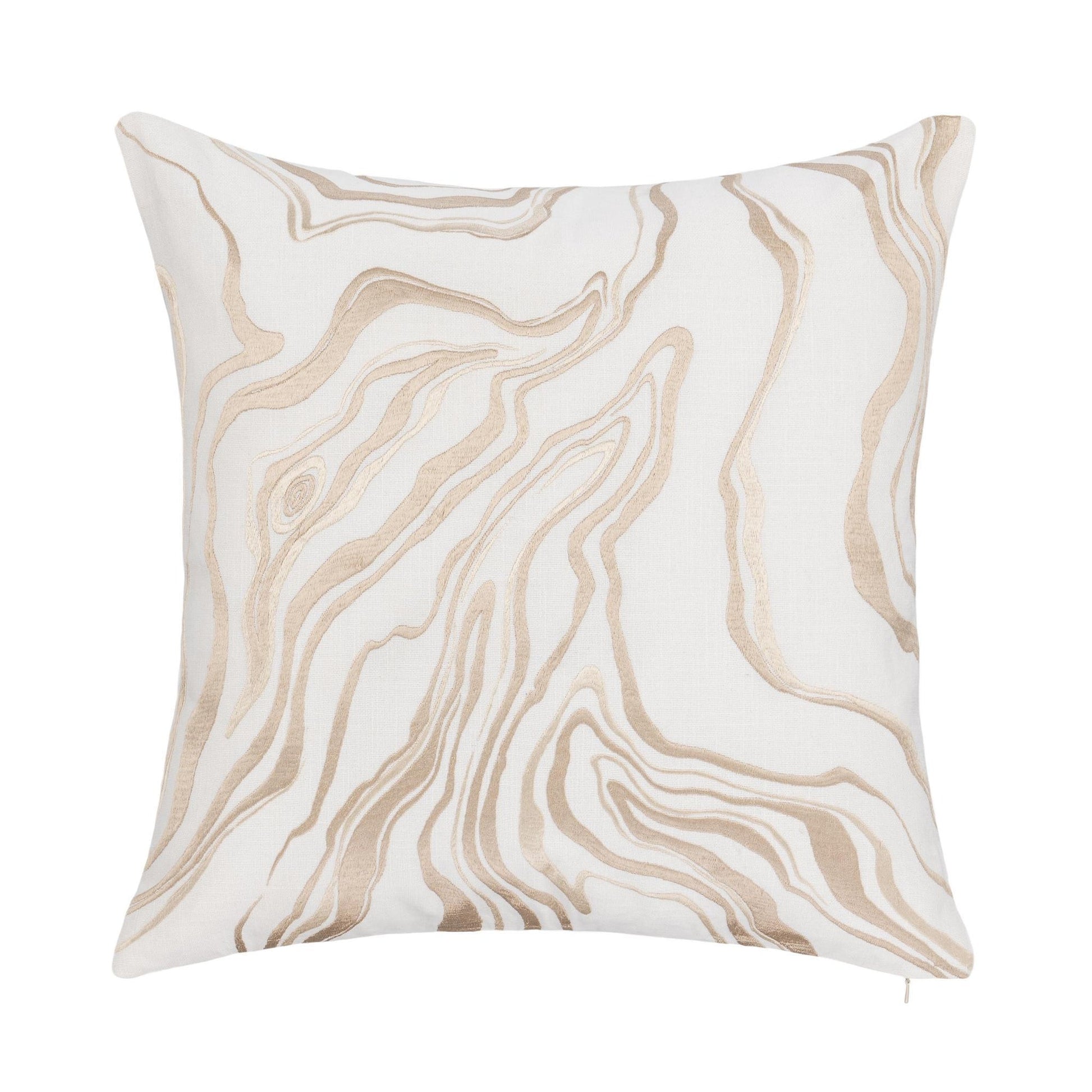 Ivory/Natural 100% Cotton/ 50% Cotton Pattern TQ Drift 22x22 Collection