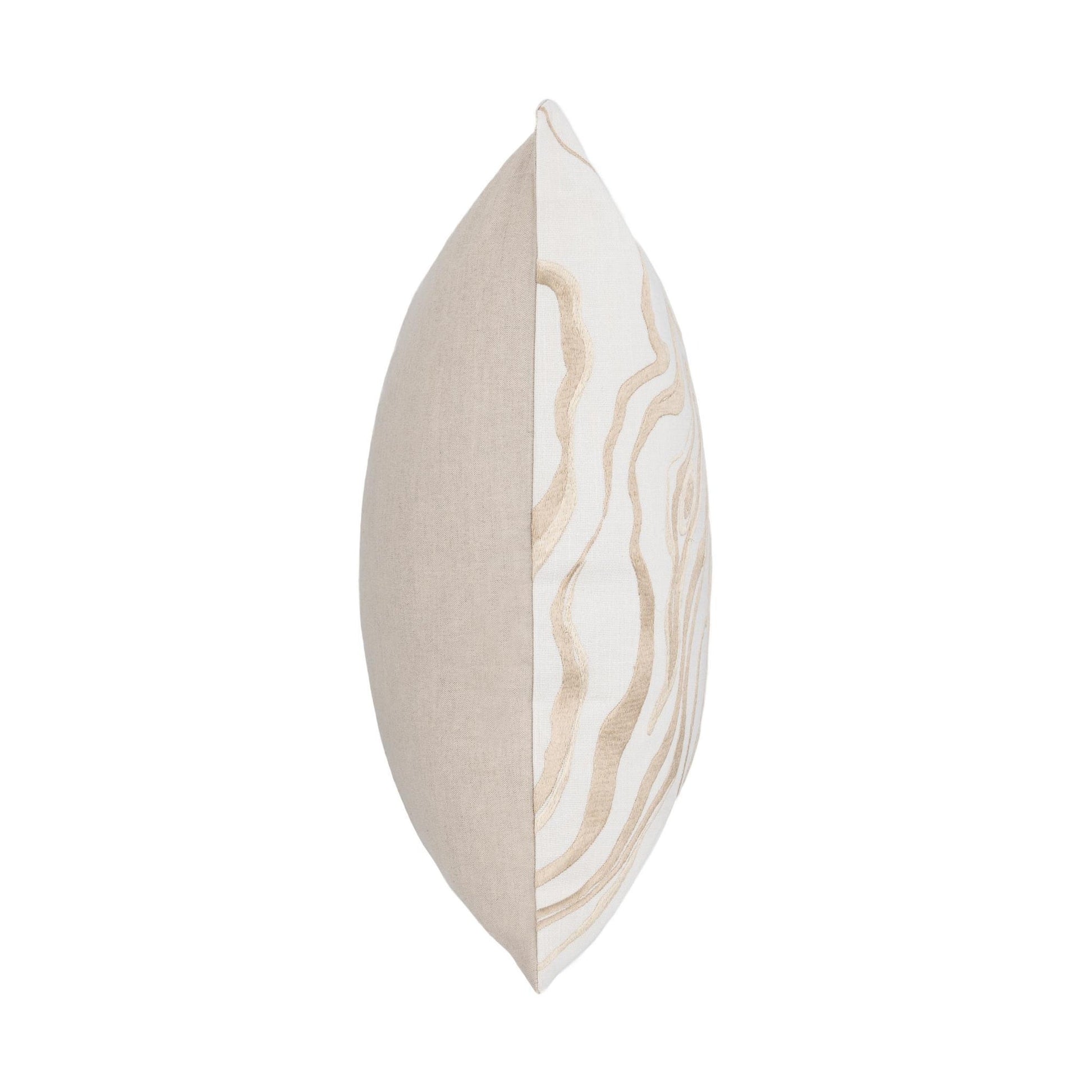 Ivory/Natural 100% Cotton/ 50% Cotton Pattern TQ Drift 22x22 Collection