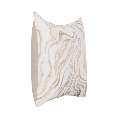 Ivory/Natural 100% Cotton/ 50% Cotton Pattern TQ Drift 22x22 Collection
