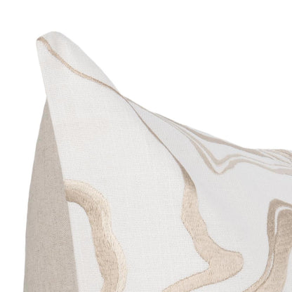 Ivory/Natural 100% Cotton/ 50% Cotton Pattern TQ Drift 22x22 Collection