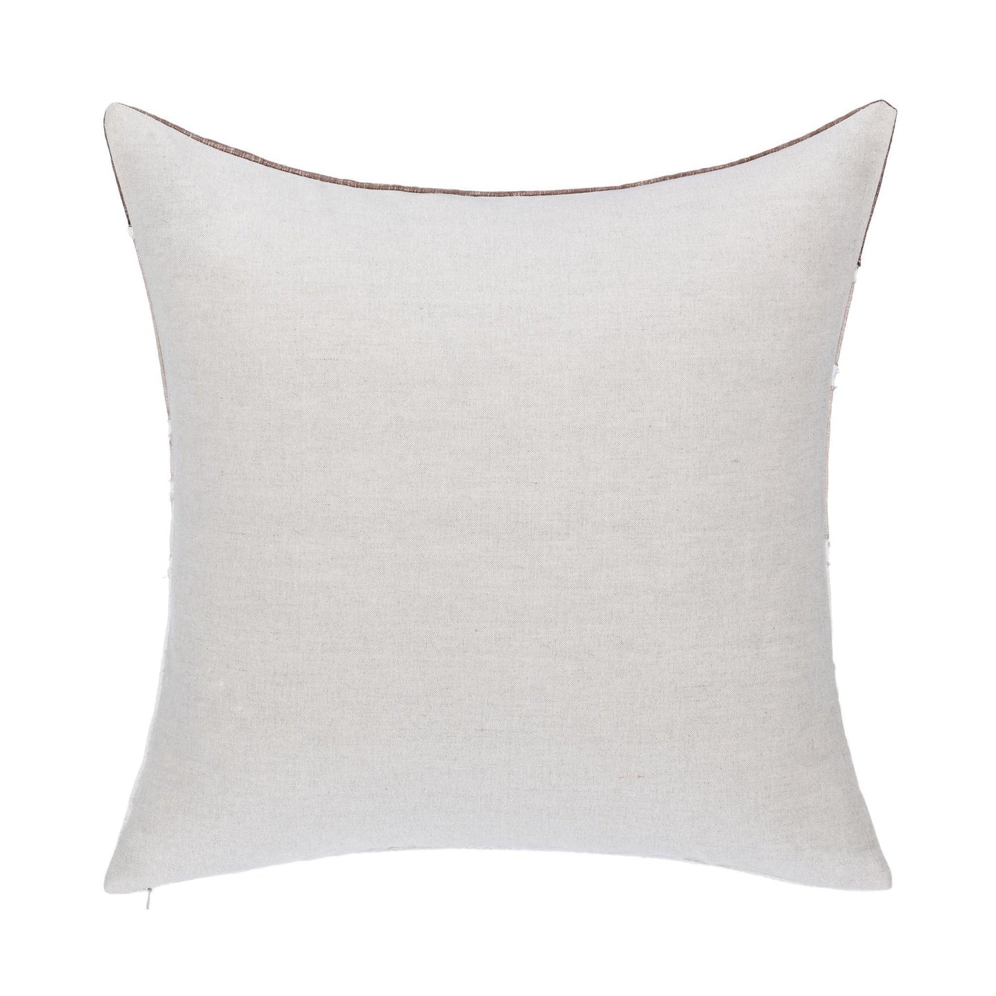 Ivory/Mocha Cream 60% Linen/40% Cotton Pattern LN Bikram 22x22 Collection