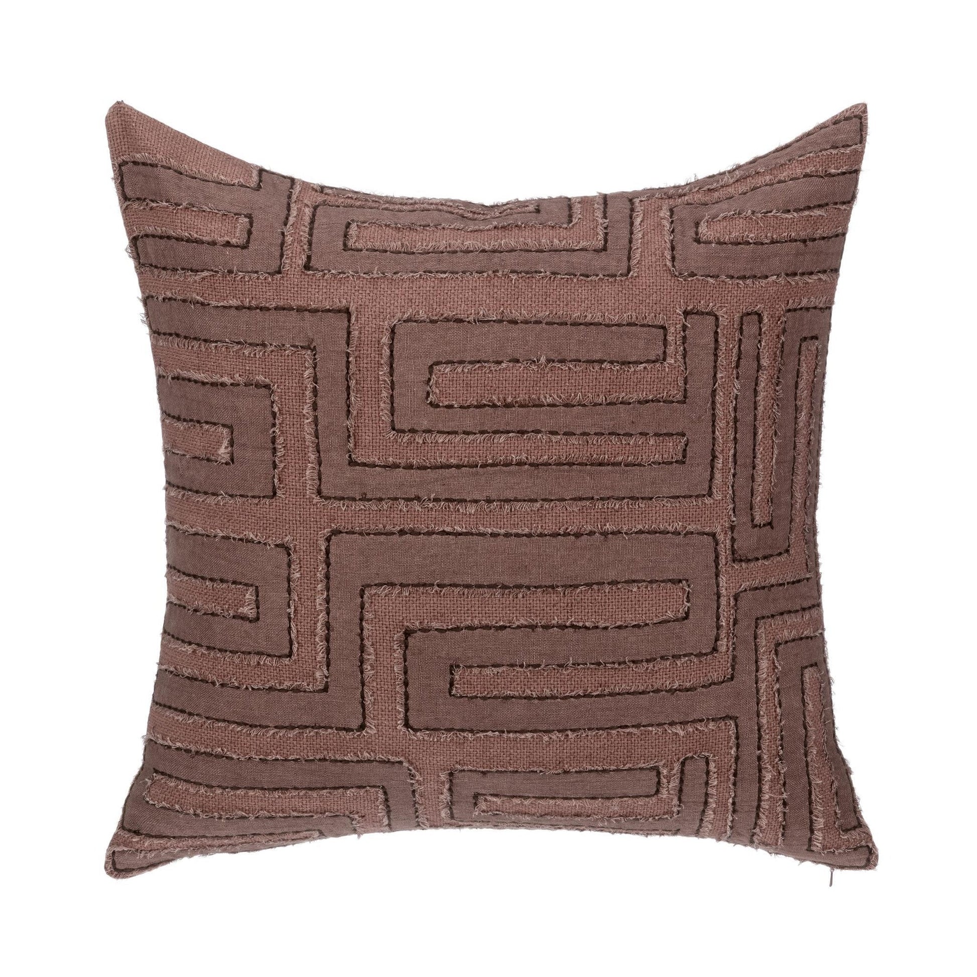 Sierra Brown 40% Cotton/60% Linen Pattern VC Mateo 22x22 Collection
