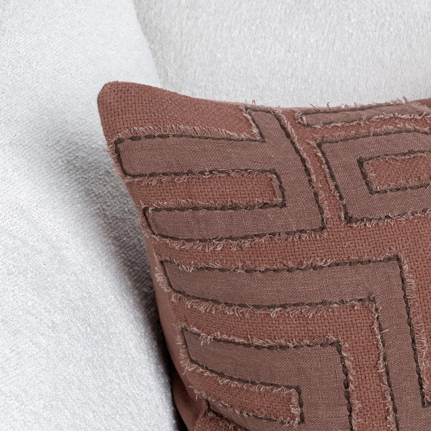 Sierra Brown 40% Cotton/60% Linen Pattern VC Mateo 22x22 Collection