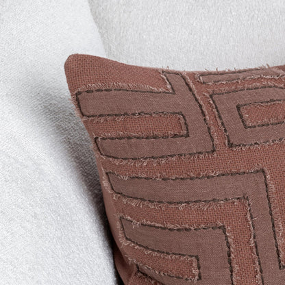 Sierra Brown 40% Cotton/60% Linen Pattern VC Mateo 22x22 Collection