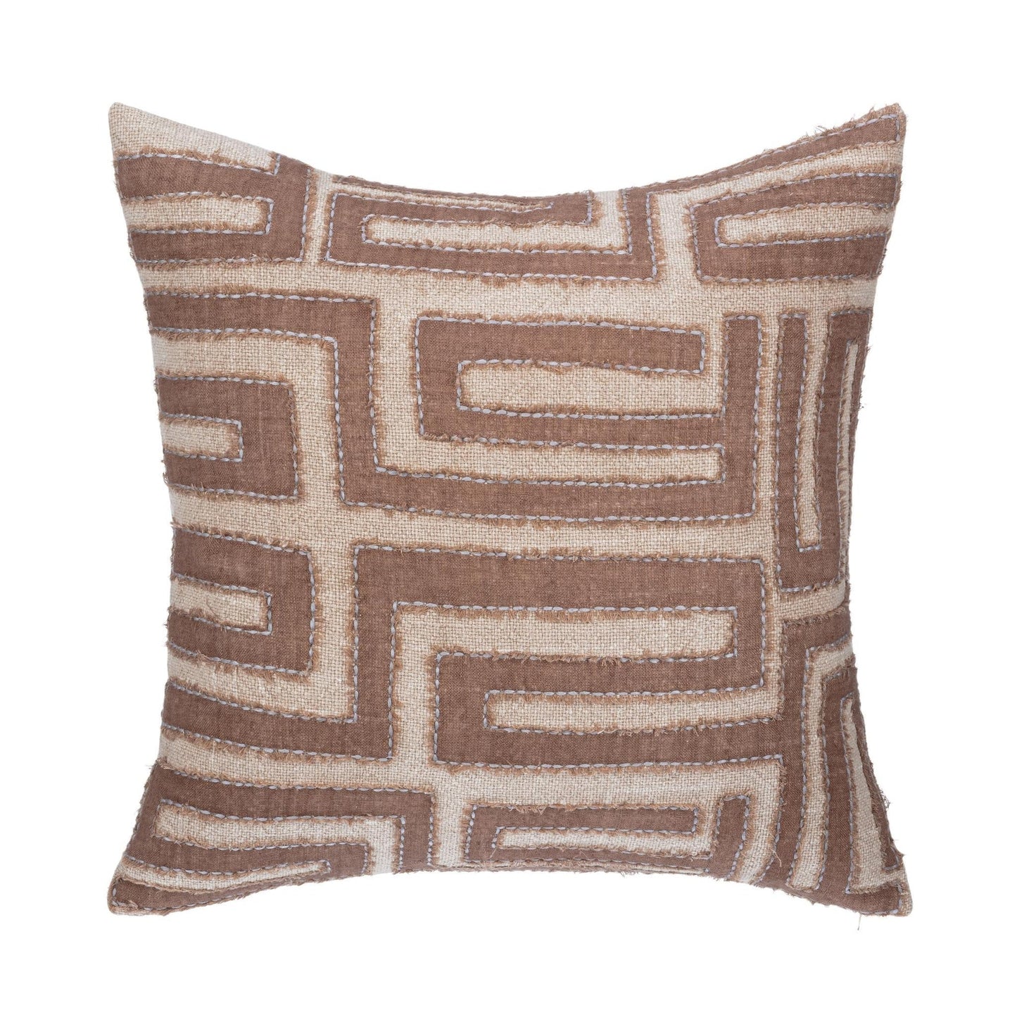 Sepia Brown/Natural 40% Cotton/60% Linen Pattern VC Mateo 22x22 Collection