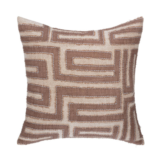Sepia Brown/Natural 40% Cotton/60% Linen Pattern VC Mateo 22x22 Collection