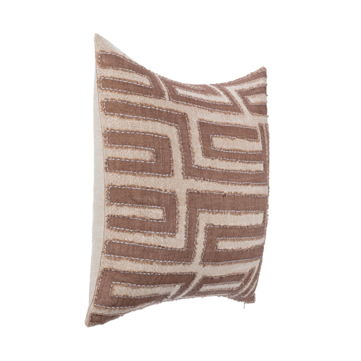 Sepia Brown/Natural 40% Cotton/60% Linen Pattern VC Mateo 22x22 Collection