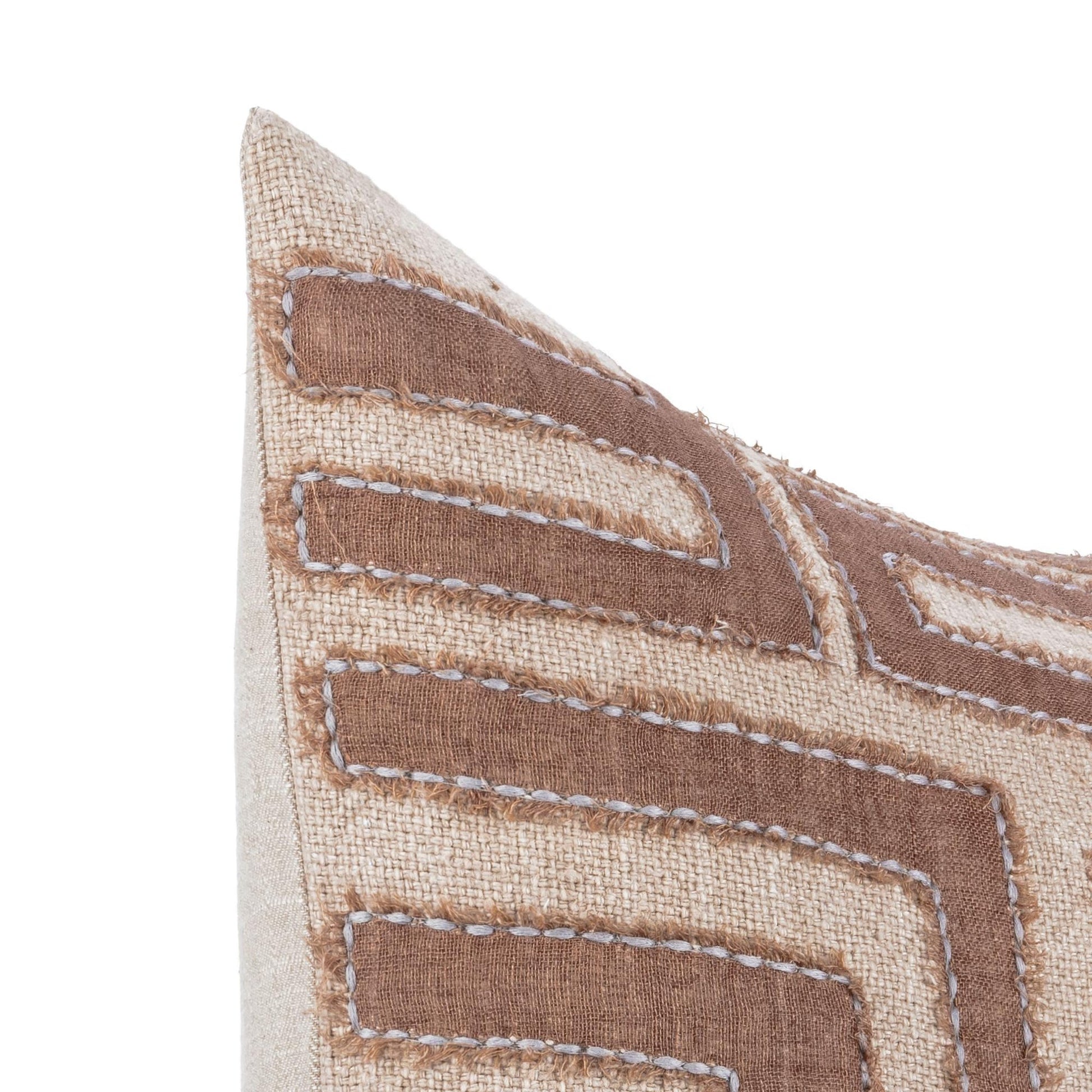 Sepia Brown/Natural 40% Cotton/60% Linen Pattern VC Mateo 22x22 Collection